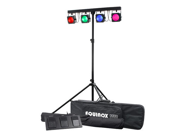 EQUINOX Gigabar COB System Lyspakke 4 x 30W RGB LED. Stativ og bag inkludert