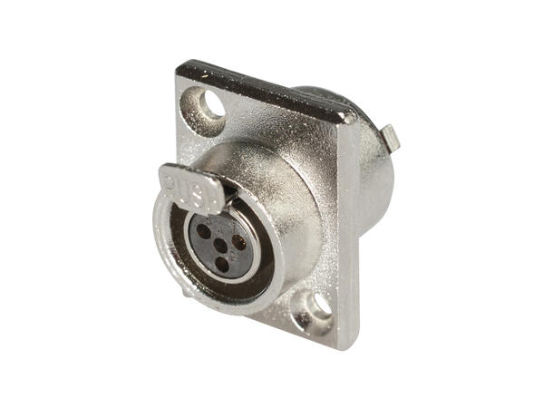 HICON HI-XMEF4 4-pin Mini XLR hun D-panel. Loddetilkobling