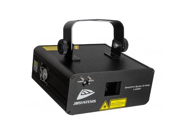 JB SYSTEMS SMOOTH SCAN-3 Mk2 LASER 50 mW Grønn + 100mW Rød