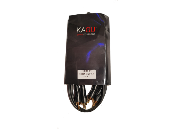 KAGU 2 x RCA til 2 x RCA, 1.5 meter Sort