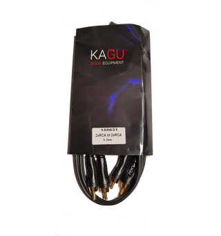 KAGU 2 x RCA til 2 x RCA, 1.5 meter Sort