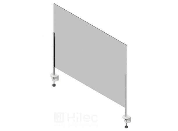 KAGU Herdet glasskjerm for bordmontering 100x75cm, beskytter mot dråpesmitte