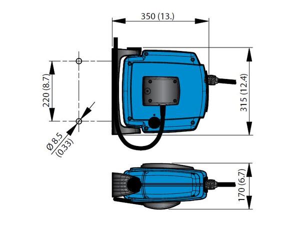 NEDERMAN C20 Skjøtekabel på trommel 230V/10A, 12m, 3x1,5mm2