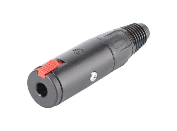 NEUTRIK NJ3FC6-BAG Jack hun for kabel Sort