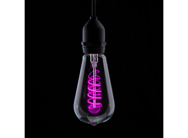 PROLITE LED Filament pære, Funkyfil E27 4W, Magenta, Ikke dimbar