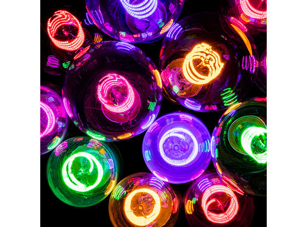PROLITE LED Filament pære, Funkyfil E27 4W, Magenta, Ikke dimbar