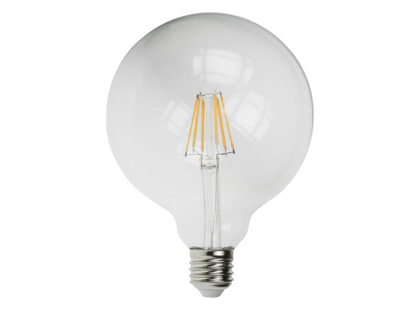 PROLITE LED Filament pære, Globe E27 6W, 2200K, Dimbar