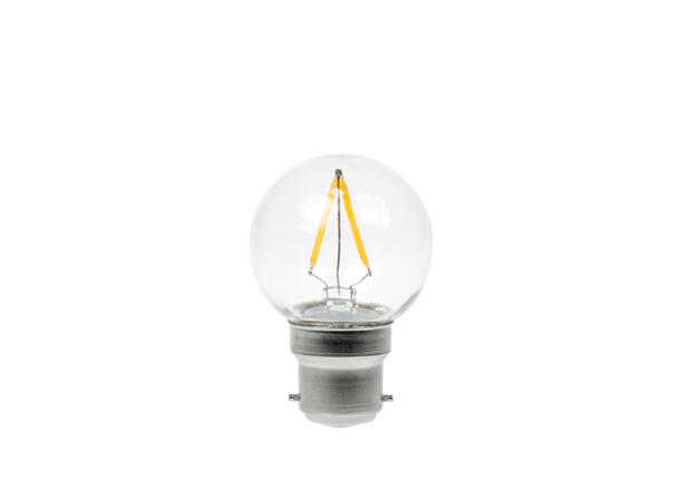 PROLITE LED filament pære, B22 2W, 2700K, Golf