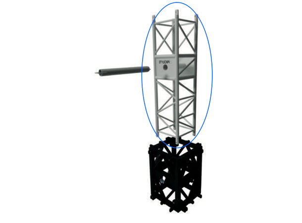 PROLYTE DT-Tårn Tårntruss D75T-L280 280cm, Alu, Ø80x10mm, for sikringsbjelke