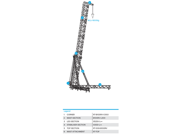 PROLYTE RT-B100RV Toppstykke RT-009 Alu for B100Rv-Truss