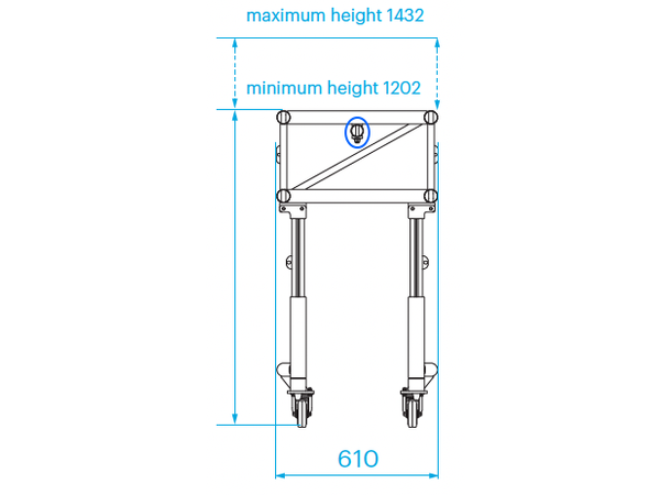 PROLYTE S36PRA-T Prerigg rør 244cm, Alu, Ø50x5, For Prt2, Inkl Feste
