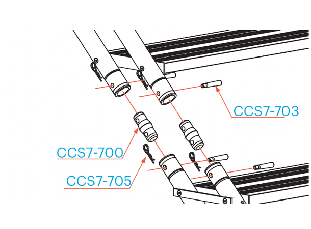 PROLYTE SM-STAIR EasyStair flex påbygg 5-Trinn, Påbygningsdel, u/koblinger