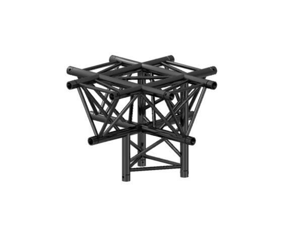 PROLYTE X30D-C024 Trekant hjørne 5-Veis Kryss, Sort, Ø51x2mm