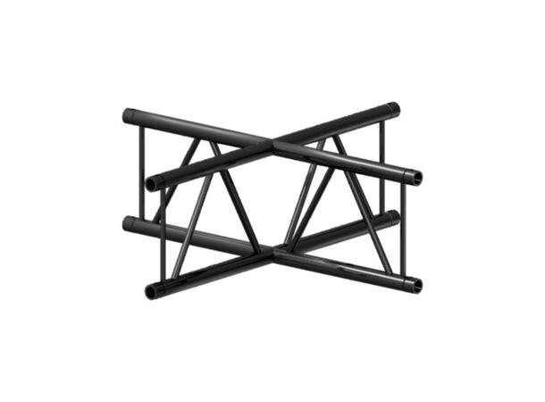 PROLYTE X30L-C016U Stige hjørne 4-Veis Kryss, Sort, Ø51x2mm, Stående