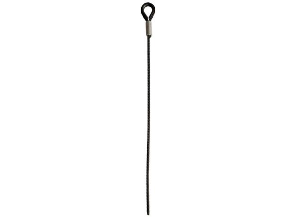 PSRIG Stålwire kause-sveist ende 10m WLL 240kg, Ø8mm, sort, 7x19, 1960N