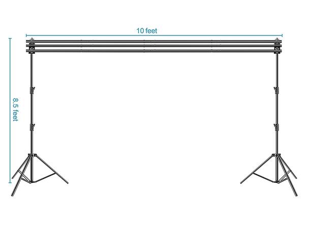 SBL Stativ for 3 x bakgrunner Maks høyde 280cm