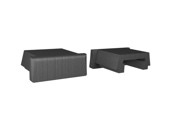 SBL endekappe for 14.8 x5.8 mm profil Sort. Par
