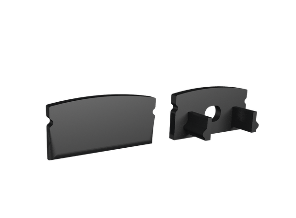 SBL endekappe for 17.1 x 11.6mm profil Sort. Par