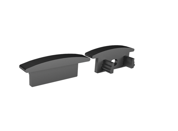SBL endekappe for 23.3 x 8.8 mm profil Sort. Par
