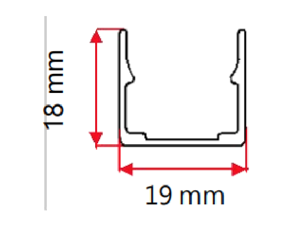 SBL festeklips for16x16mm Neoflex Aluminium. Pakke á 10 stk