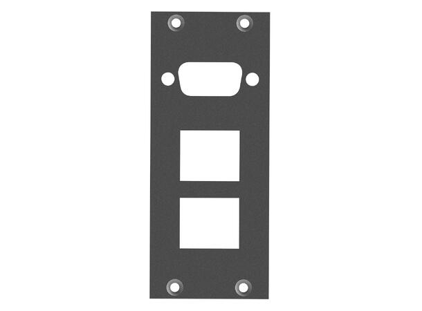 SYSBOXX SYFB21-SUB09KST Frontpanel 1x SUB-D09/HDMI, 2x keystone