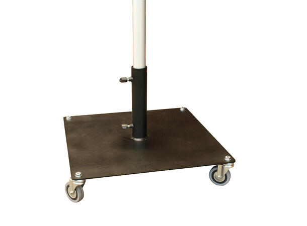 DOUGHTY baseplate for Ø48mm rør Med 4 hjul