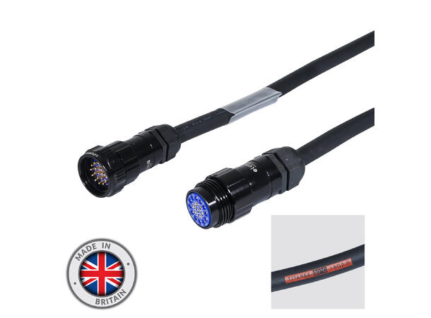 ELUMEN8 Socapex 19-Pin Male - Female 3m,  Titanex 1.5mm Cable