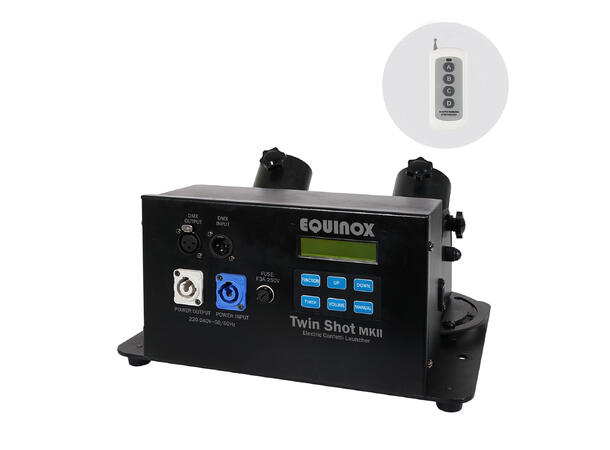 EQUINOX DTwin shot MKII Til 50 & 80 cm Confetti, DMX