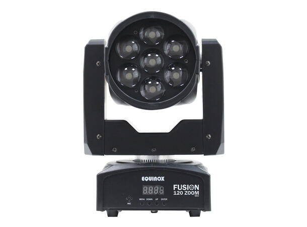 EQUINOX Fusion 120 Zoom MKII Wash 7 x 12W RGBW Wash. Sort finish