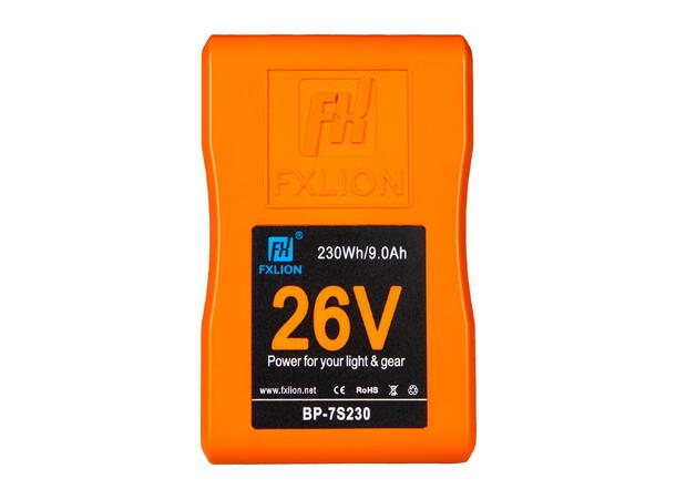 FXLION BP-7S230 26V V-lock batteri 26V, 230Wh. Maks strømtrekk 15A
