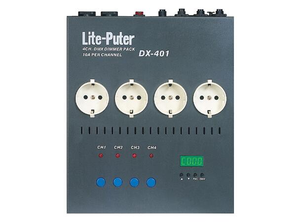 Liteputer DX-401A 4-kanals dimmer, 5-pin 10A pr kanal / max 15A x2
