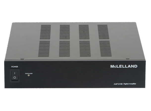 McLelland AMP-D100 2-kanals forsterker 2 x 100W @ 4 Ohm. 1/2 19" rack
