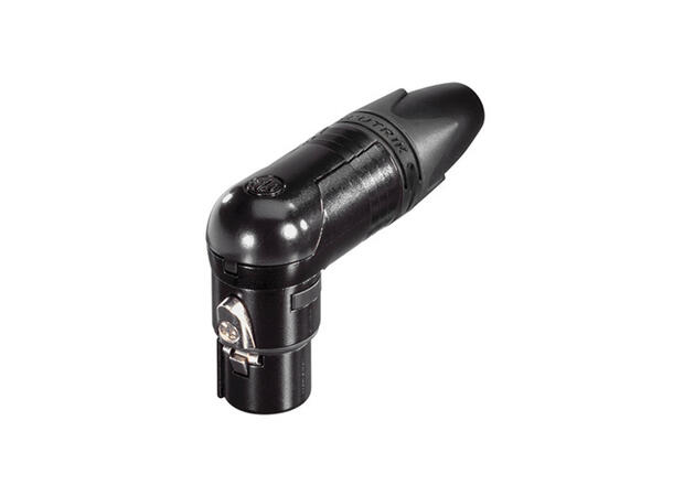 NEUTRIK NC3FRX-BAG 3-pin XLR hun vinkel Sort