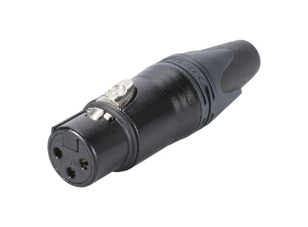 NEUTRIK NC3FXX-BAG 3-pin XLR hun kontakt Sort
