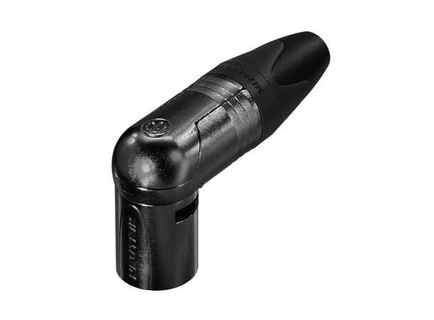 NEUTRIK NC3MRX-BAG 3-pin XLR han vinkel Sort