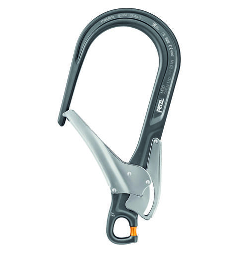 PETZL MGO OPEN Stillasekrok 23kN, 60mm åpning, selvlåsende