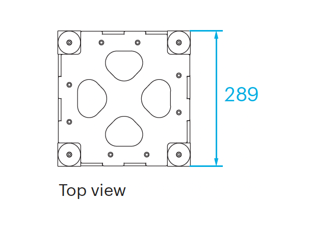 PROLYTE BOX-40R Boxcorner HD Platehjørne, Alu, U/Koblinger