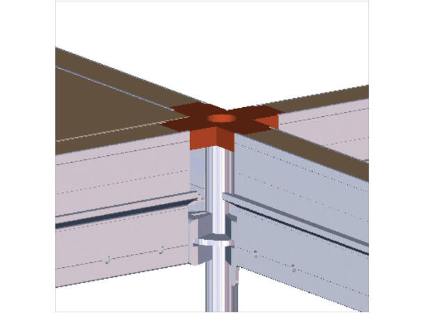 PROLYTE SM-F ProBeam hjørne 4-Veis, Med Hull