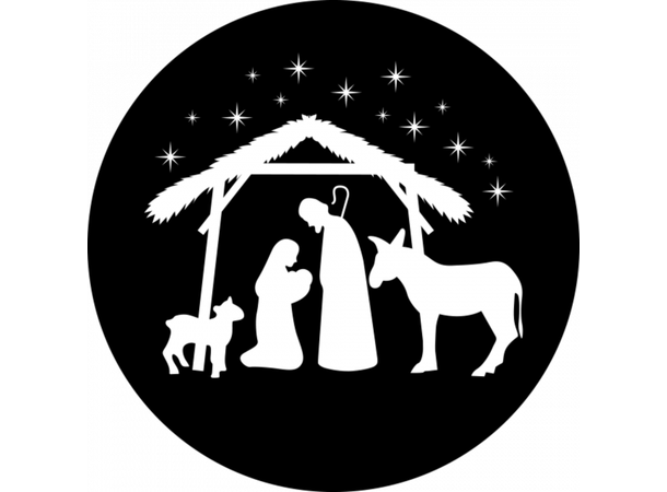 Prolights Gobo xmas Nativity Silh G size,  Black and white