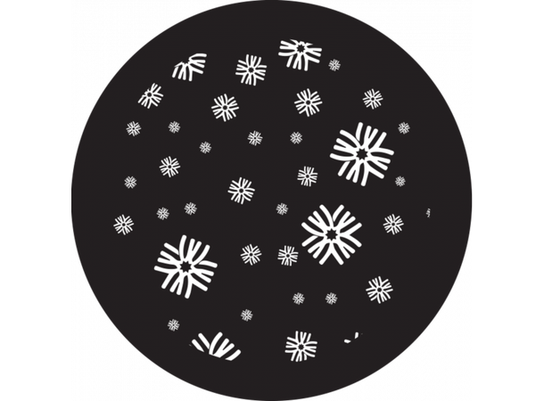 Prolights Gobo xmas Snow Flakes 3 G size,  Black and white