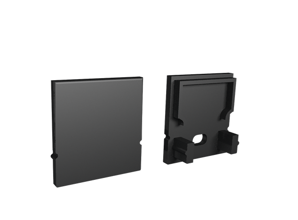 SBL endekappe for 19.5 x 21 mm profil Sort. Par