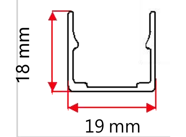 SBL festeprofil for 16x16mm Neoflex Rustfritt stål. Kan bøyes, 5 meter
