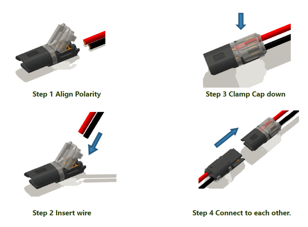 SBL snap-kobling for 2-leder kabel 22-20AWG. Pakke á 10 stk.