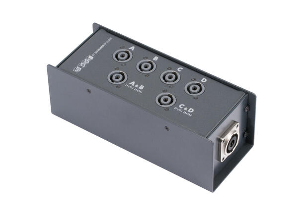 SOMMER LA-2 Høyttaler Breakout 2 x NL8MPR, inn/link ut til 6 x NL4/2
