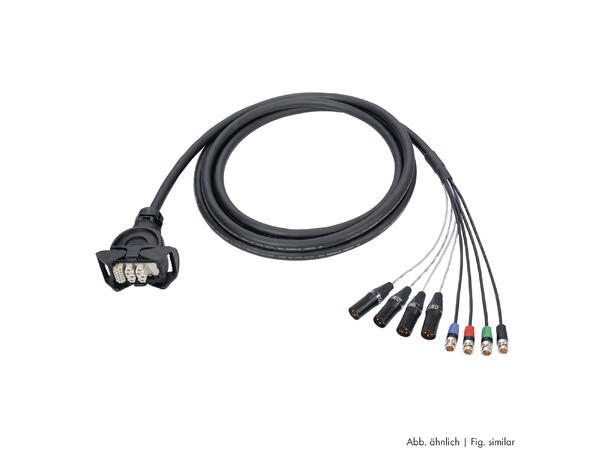 SOMMER MDGL-04/00-0120 Fan-out 1.2m. 4 x BNC og 4 x XLR han