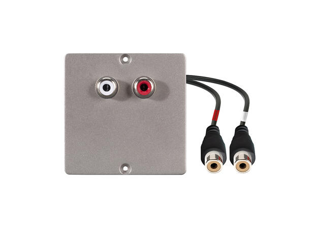 SOMMER W50M-2331 SYSWALL50 Modul Stål. 2 x RCA til 2 x RCA m/30cm kabel