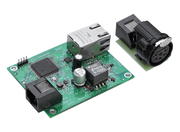 SUNDRAX ArtGate Board Converter, OEM 2 x DMX I/O, RG45, 1 x Ethernet