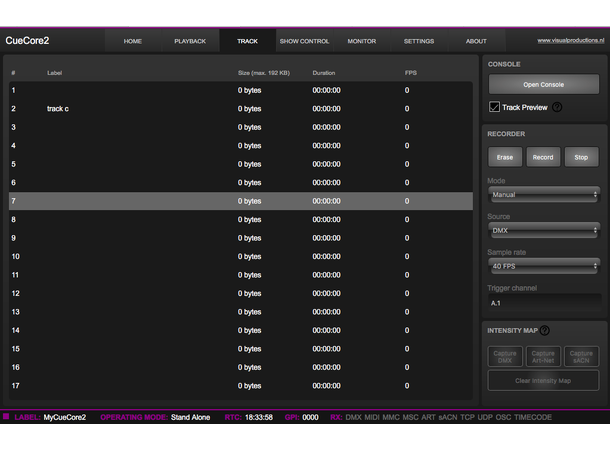 VISUAL PRODUCTIONS CueCore2 Multiprotokoll lysstyring, 2 univers