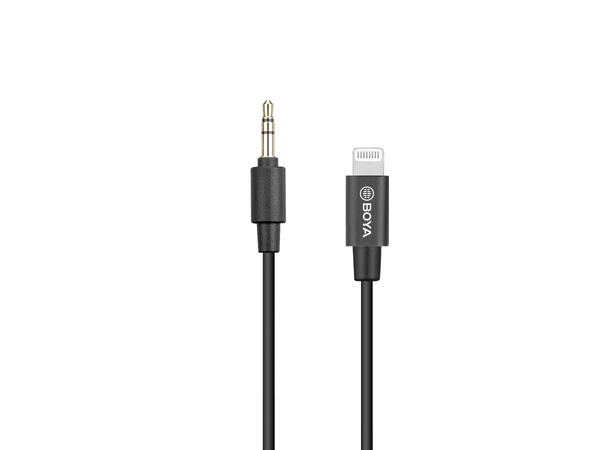 BOYA BY-K1 Lighting til 3.5mm TRS han 20cm. For IOS