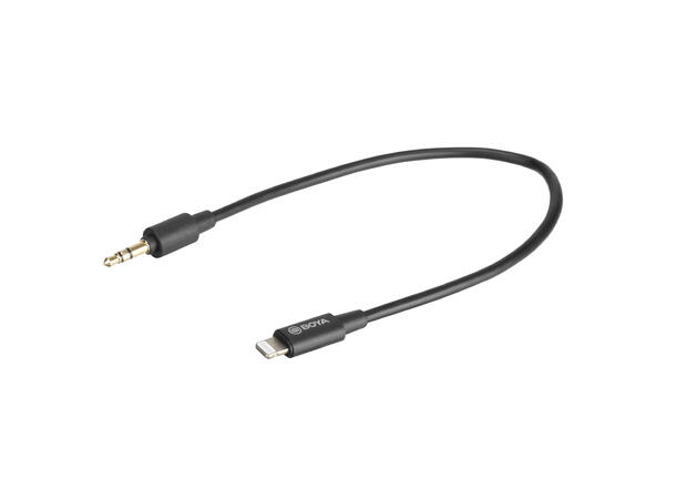 BOYA BY-K1 Lighting til 3.5mm TRS han 20cm. For IOS